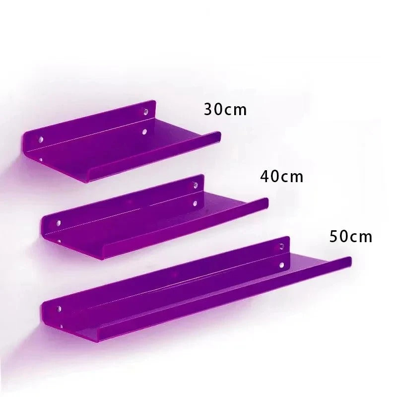 Wall mounted shelf – Premium acrylic – Modern design – Space-saving organizer for bathroom or living room