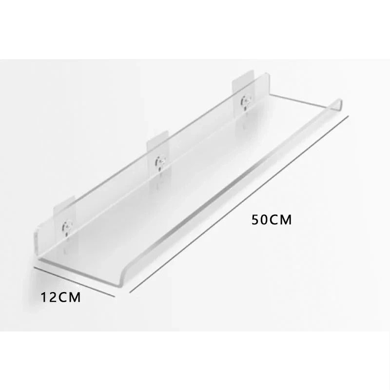 Wall mounted shelf – Premium acrylic – Modern design – Space-saving organizer for bathroom or living room