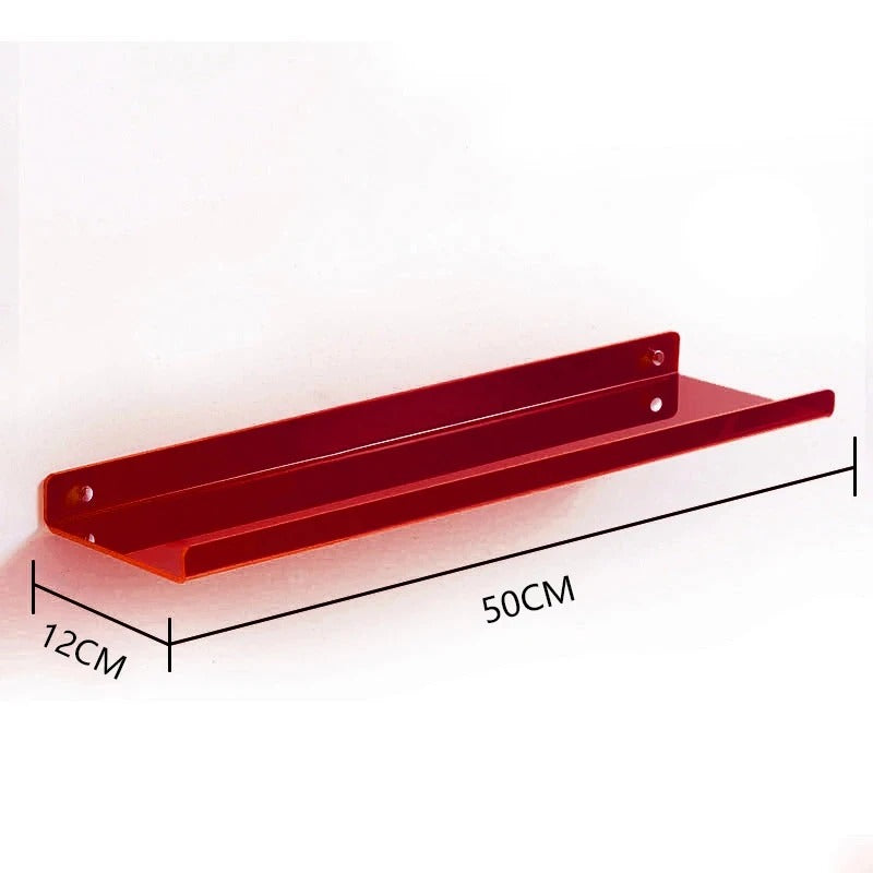 Wall mounted shelf – Premium acrylic – Modern design – Space-saving organizer for bathroom or living room