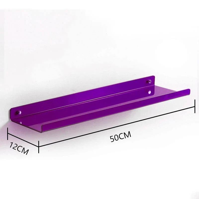 Wall mounted shelf – Premium acrylic – Modern design – Space-saving organizer for bathroom or living room