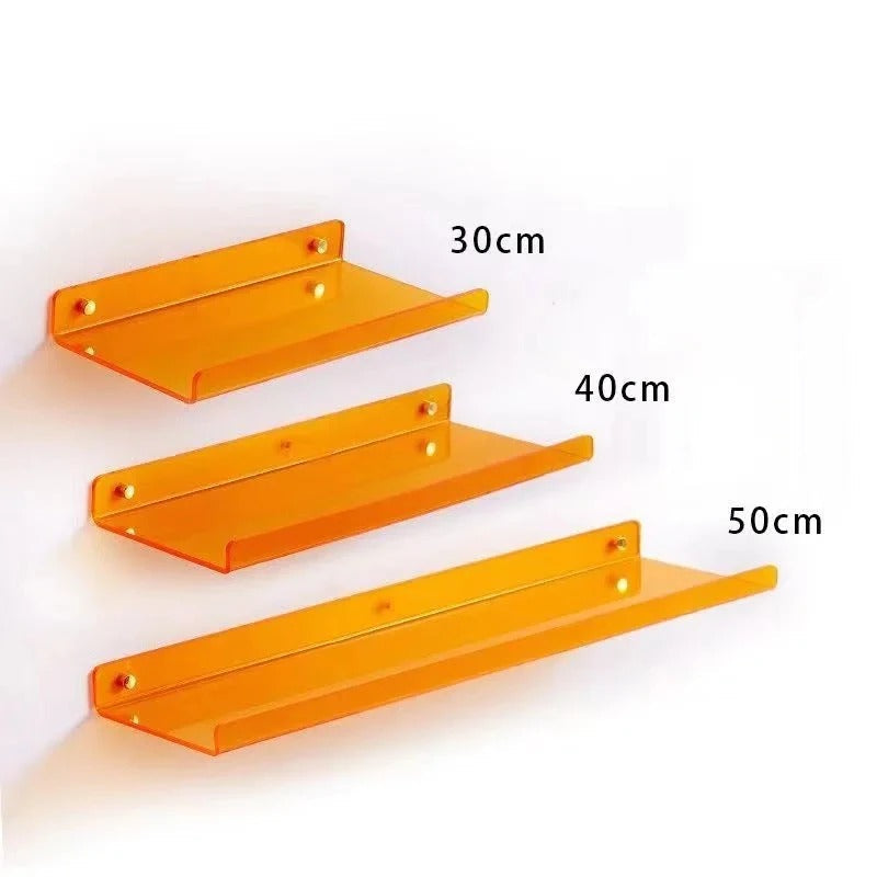 Wall mounted shelf – Premium acrylic – Modern design – Space-saving organizer for bathroom or living room