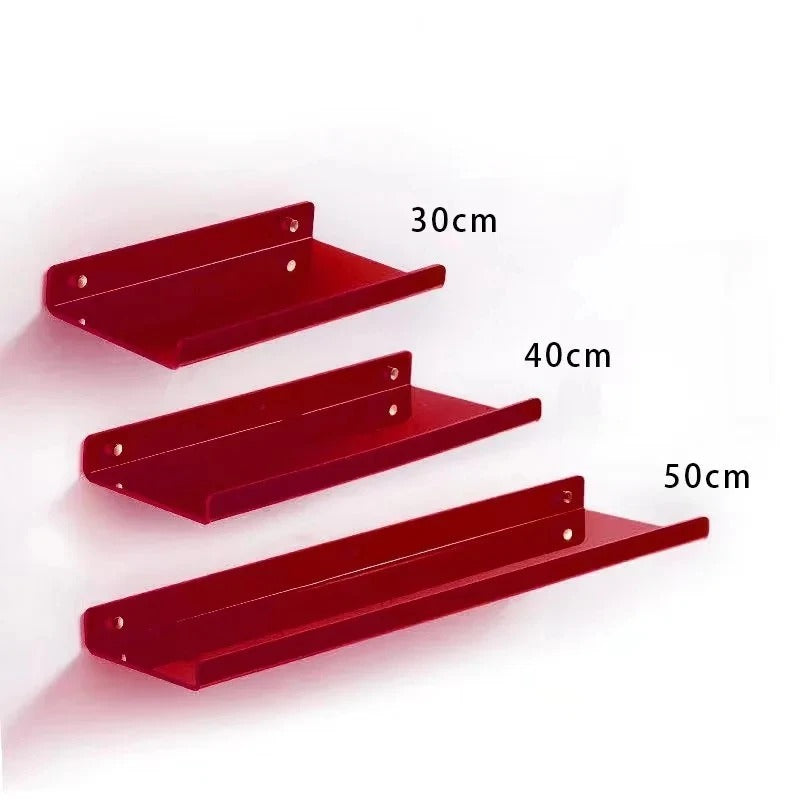 Wall mounted shelf – Premium acrylic – Modern design – Space-saving organizer for bathroom or living room