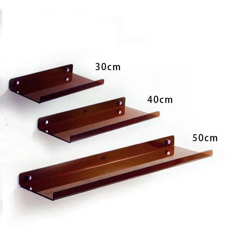 Wall mounted shelf – Premium acrylic – Modern design – Space-saving organizer for bathroom or living room