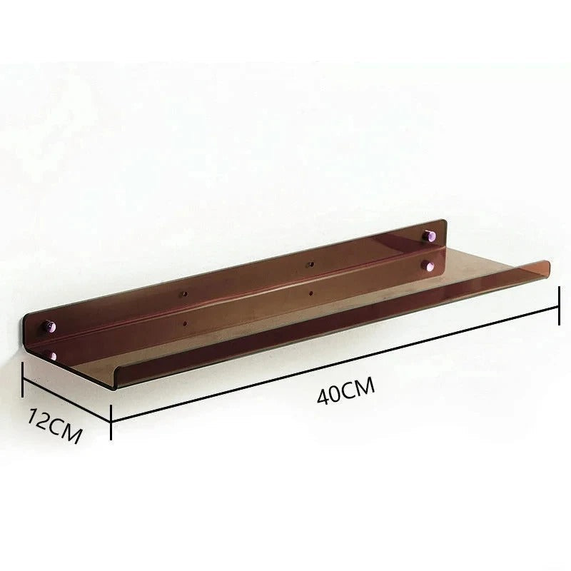 Wall mounted shelf – Premium acrylic – Modern design – Space-saving organizer for bathroom or living room