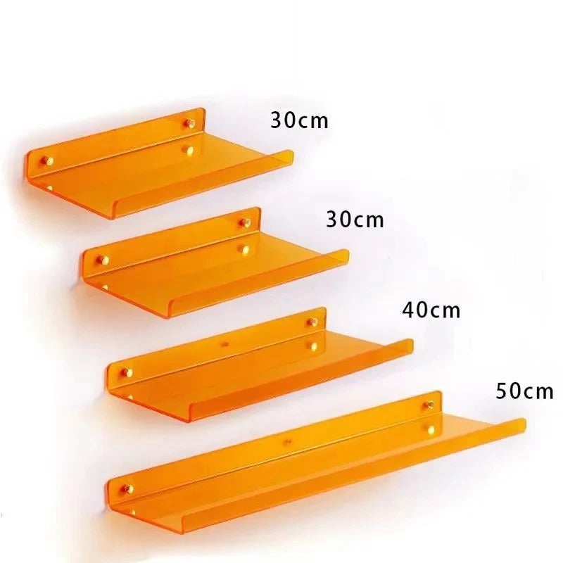 Wall mounted shelf – Premium acrylic – Modern design – Space-saving organizer for bathroom or living room