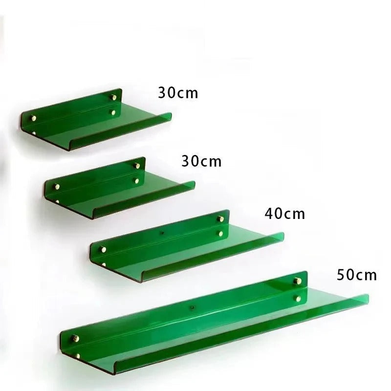 Wall mounted shelf – Premium acrylic – Modern design – Space-saving organizer for bathroom or living room