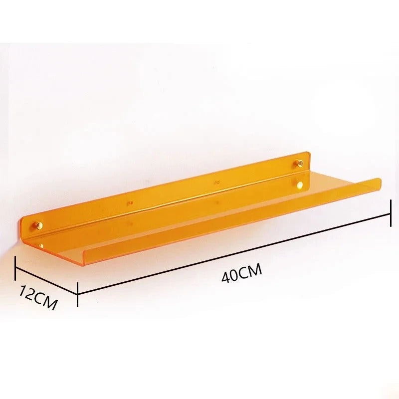 Wall mounted shelf – Premium acrylic – Modern design – Space-saving organizer for bathroom or living room