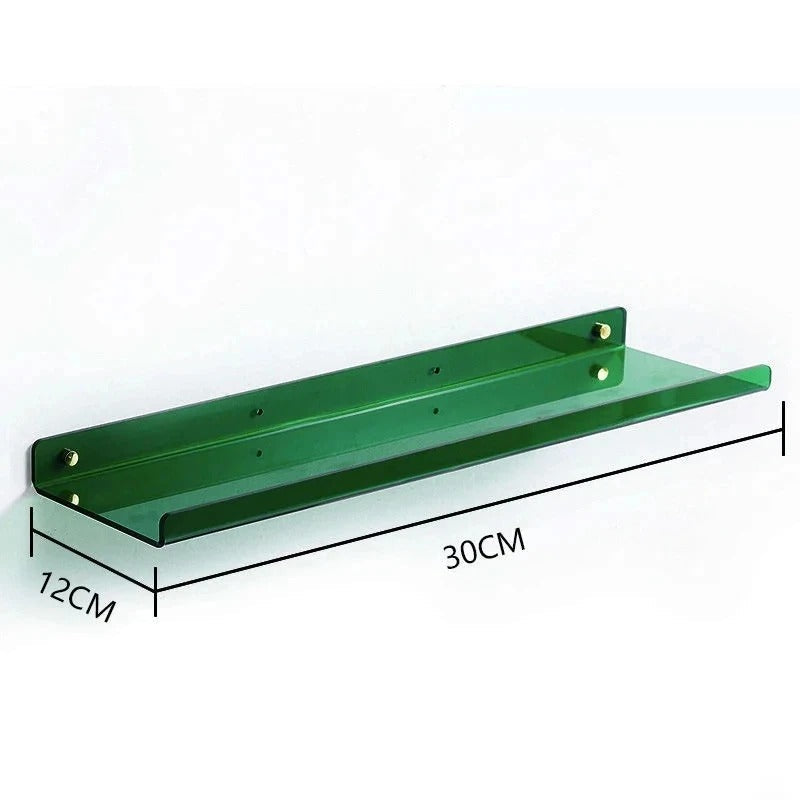 Wall mounted shelf – Premium acrylic – Modern design – Space-saving organizer for bathroom or living room