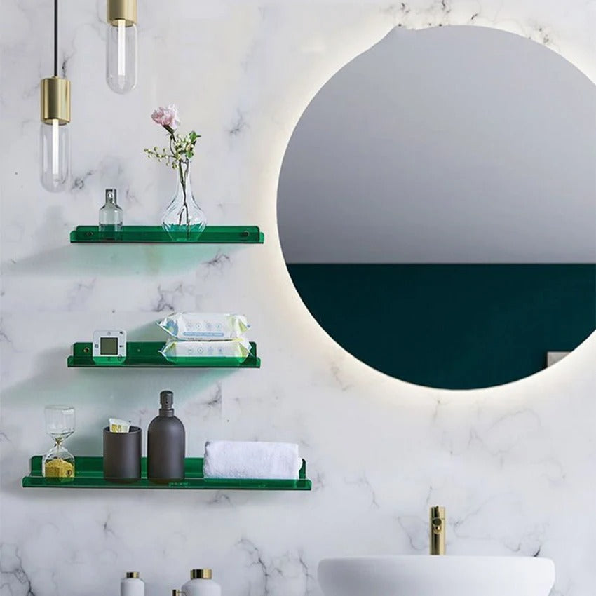 Wall mounted shelf – Premium acrylic – Modern design – Space-saving organizer for bathroom or living room
