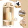 Wall shelf – Minimalist wood – Arch design – Scandinavian style – 6.7 x 4.7 x 13.8 in