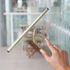 Water squeegee – Premium stainless steel – Elegant black design – Modern bathroom cleaning tool