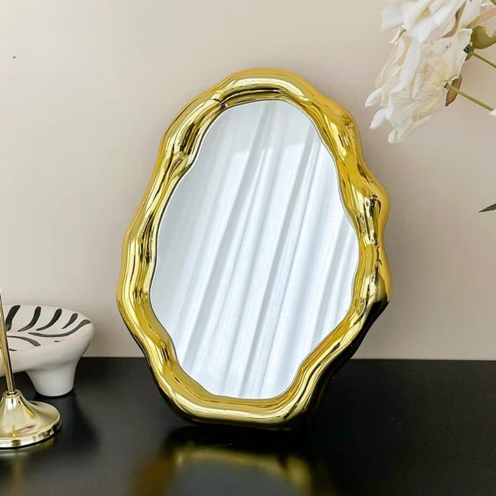 Wave Sculptural Tabletop Mirror