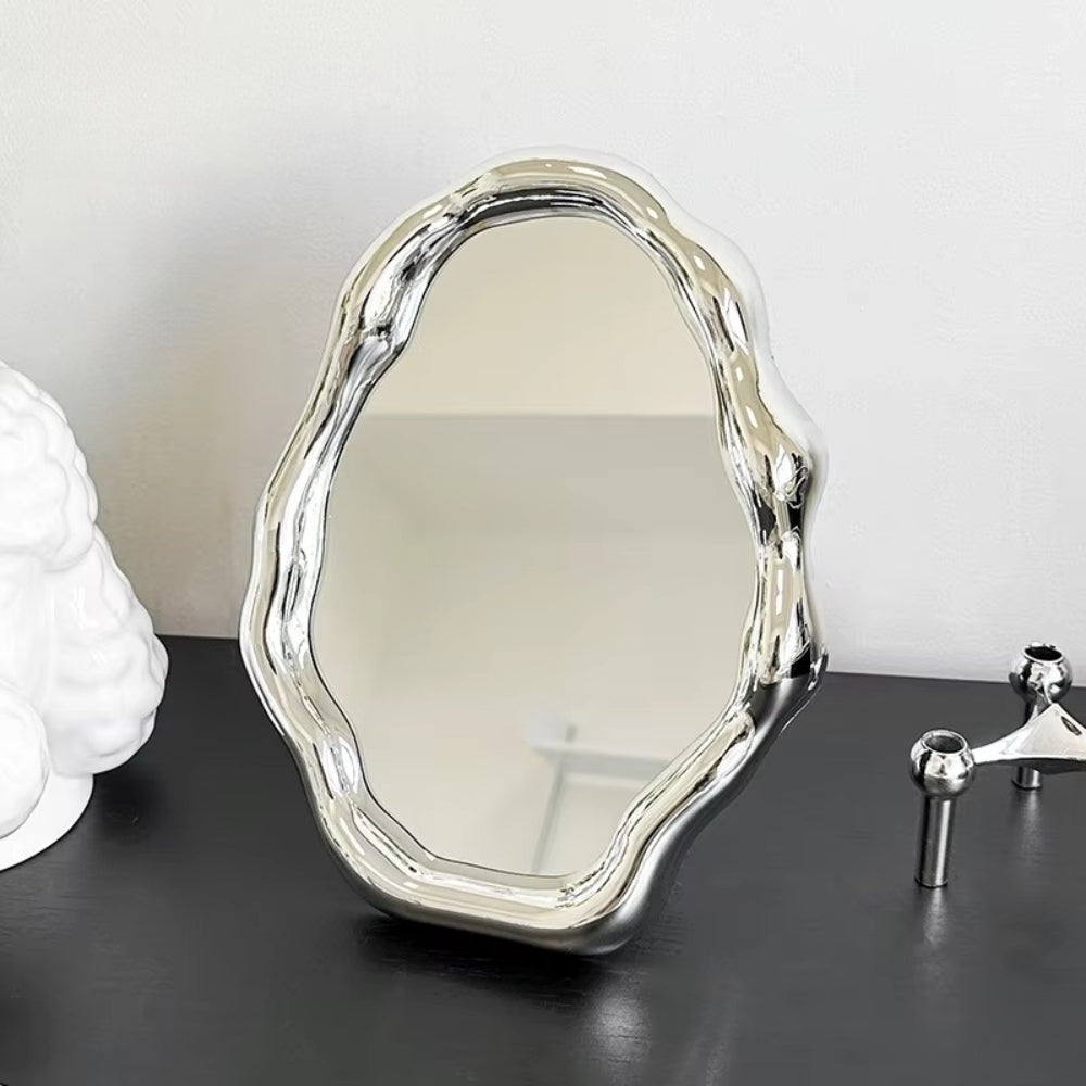 Wave Sculptural Tabletop Mirror