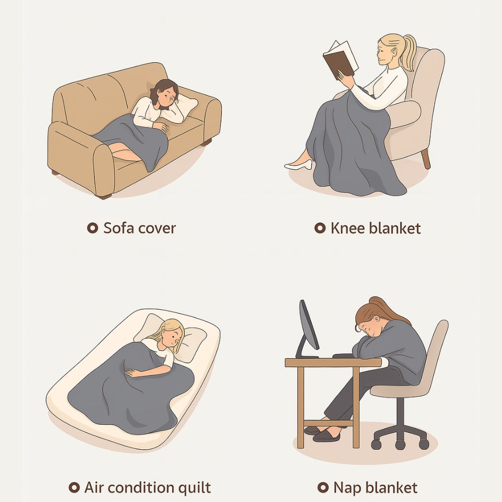 Wavy Stripe Boho Sofa Cover