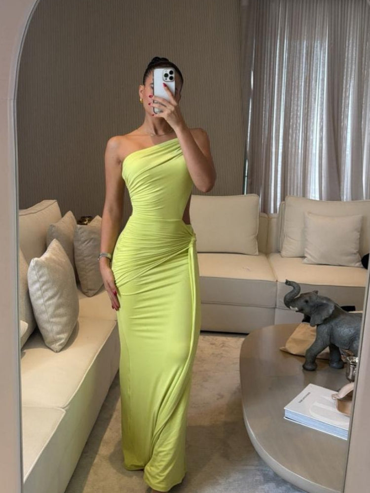 Asymmetric Cutout Maxi Dress