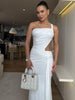 Asymmetric Cutout Maxi Dress