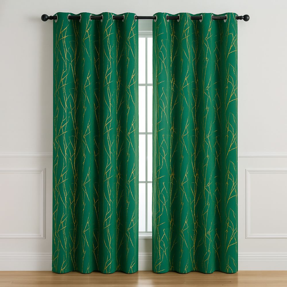 Whispering Forest Vein Blackout Curtain