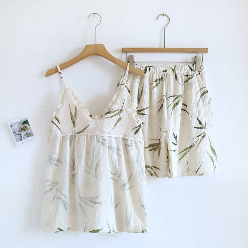 Women's Cotton Pajama Set - Soft Top and Shorts, Best Pajamas for Women for Home Comfort