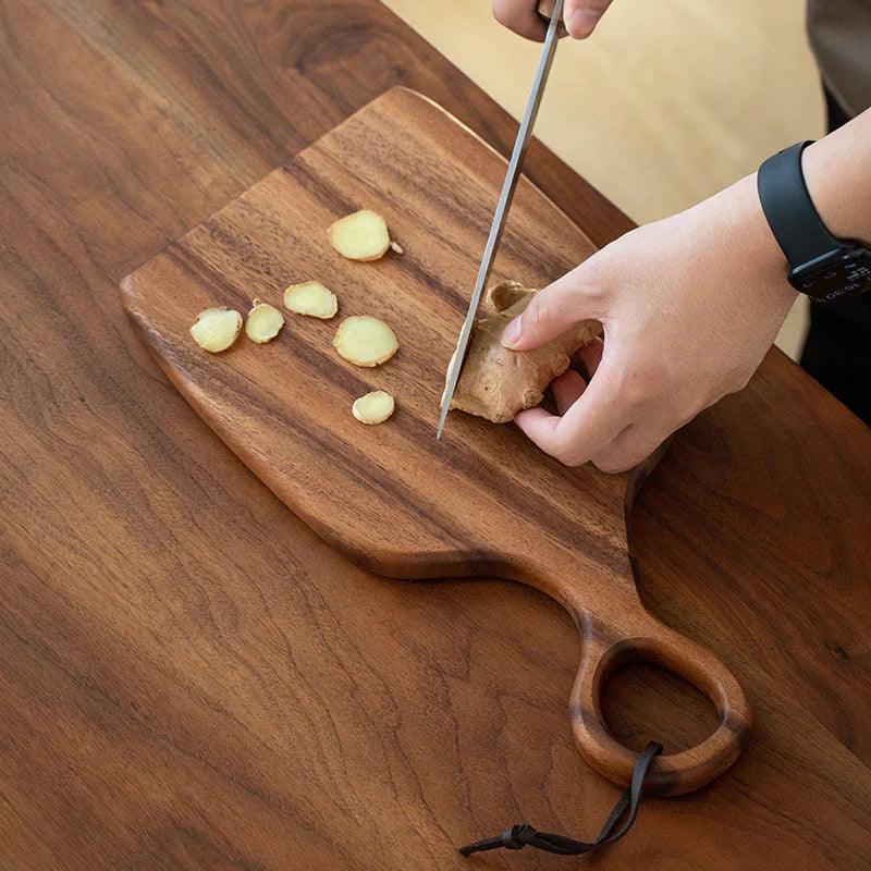 Wood cutting board – Premium walnut – Double-sided design – Kitchen and serving essential – 13.8 x 9.8 in