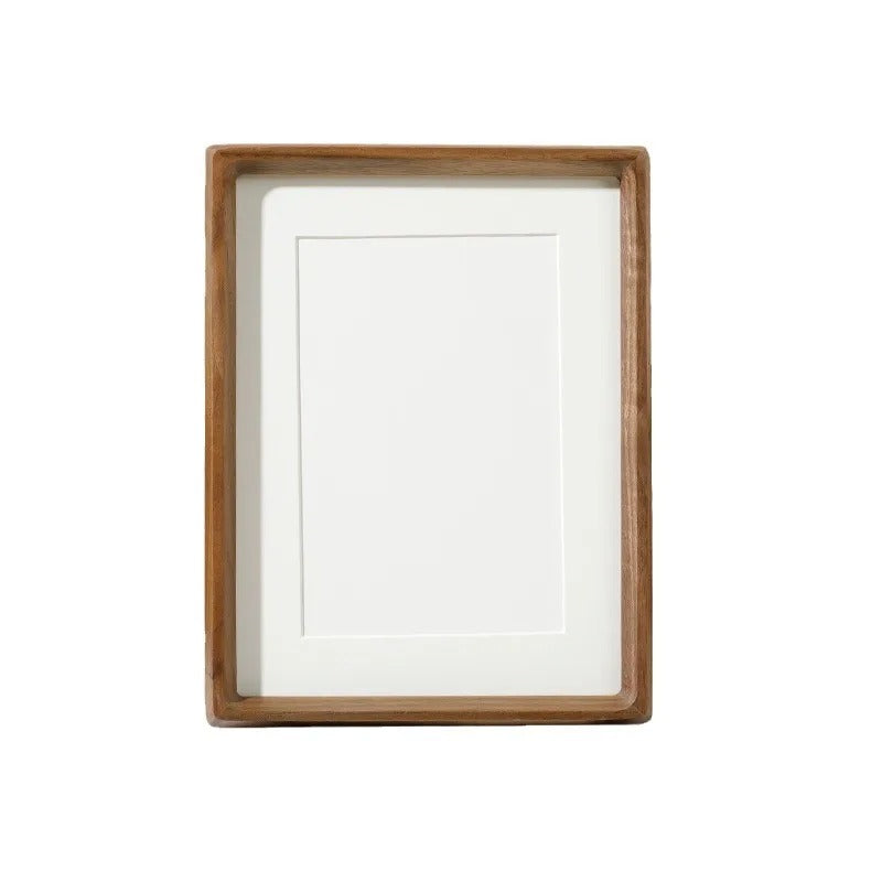 Wood photo frame – Handcrafted solid wood – Elegant rounded corners – Versatile decor for home or office