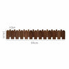 Wall-mounted wooden coat rack with foldable hooks, modern entryway organizer for jackets, bags, and keys