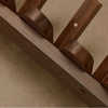 Wall-mounted wooden coat rack with foldable hooks, modern entryway organizer for jackets, bags, and keys