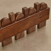 Wall-mounted wooden coat rack with foldable hooks, modern entryway organizer for jackets, bags, and keys