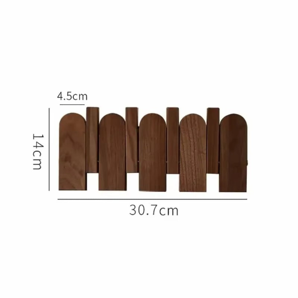 Wall-mounted wooden coat rack with foldable hooks, modern entryway organizer for jackets, bags, and keys