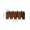 Wall-mounted wooden coat rack with foldable hooks, modern entryway organizer for jackets, bags, and keys