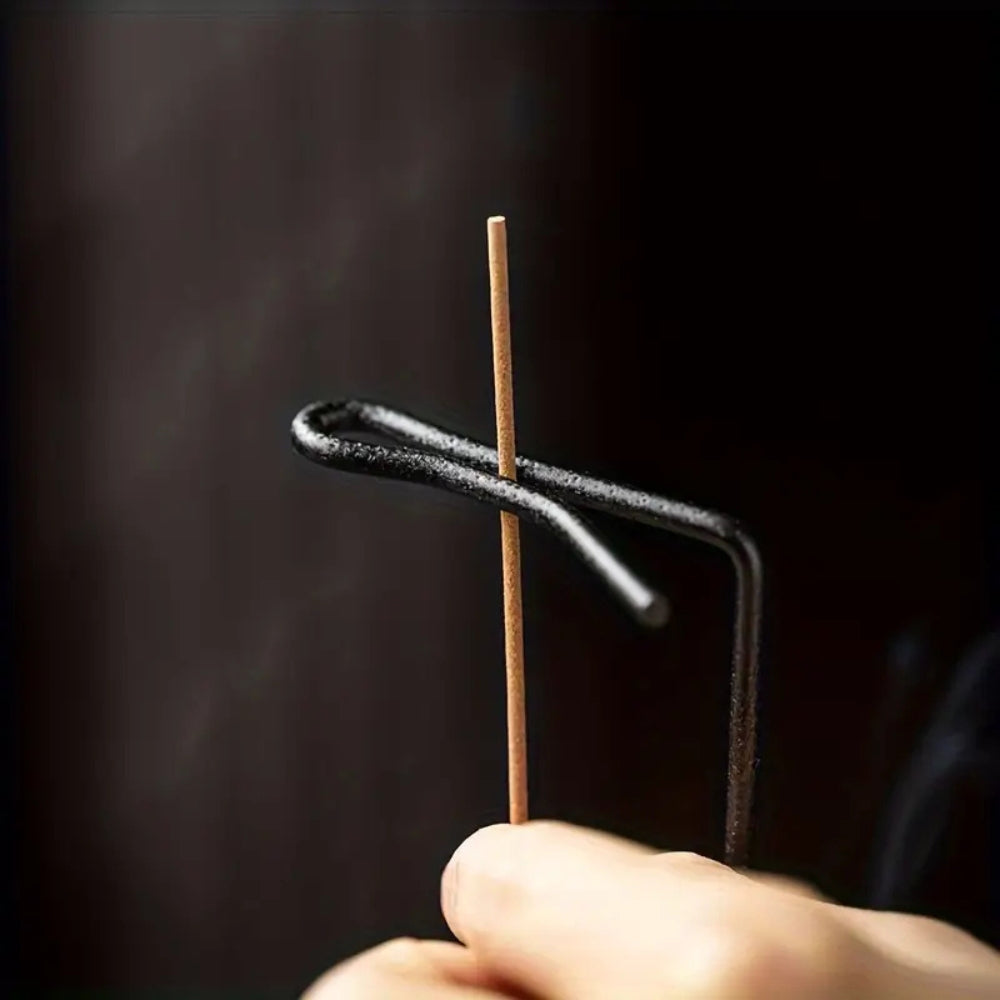 Wooden Incense Burner with Metal Holder