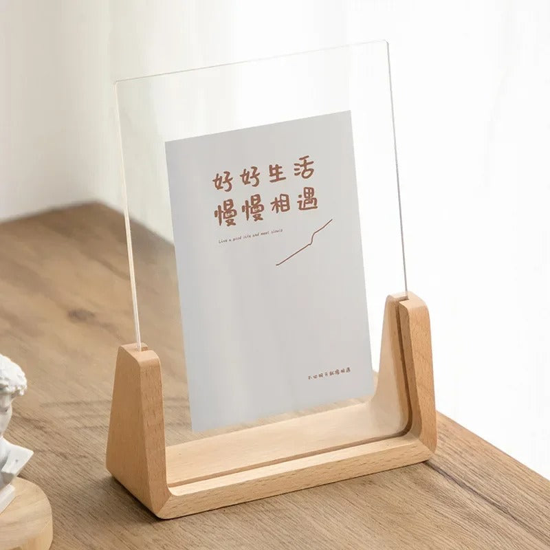 Wooden photo frame – Beech wood - Modern design with acrylic glass