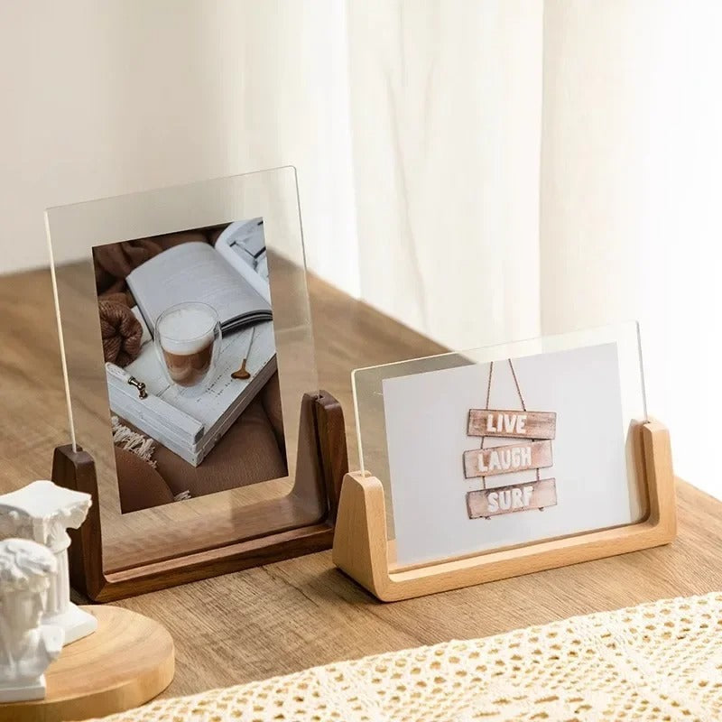 Wooden photo frame – Beech wood - Modern design with acrylic glass