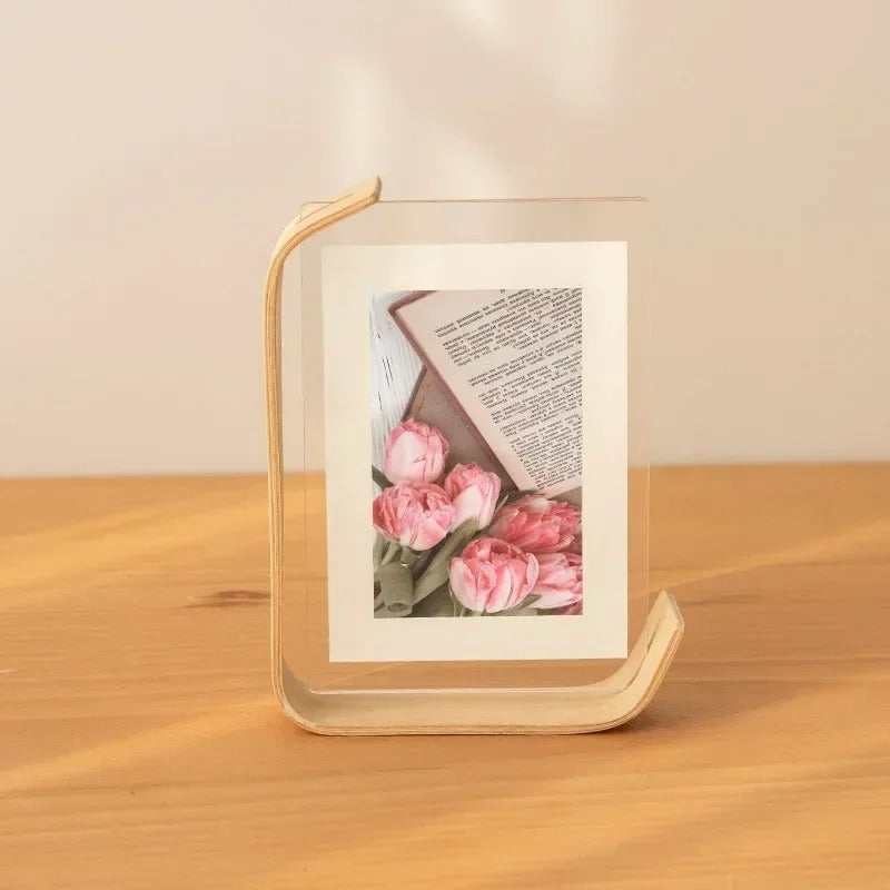 Wooden photo frame – Beech wood - Modern design with acrylic glass