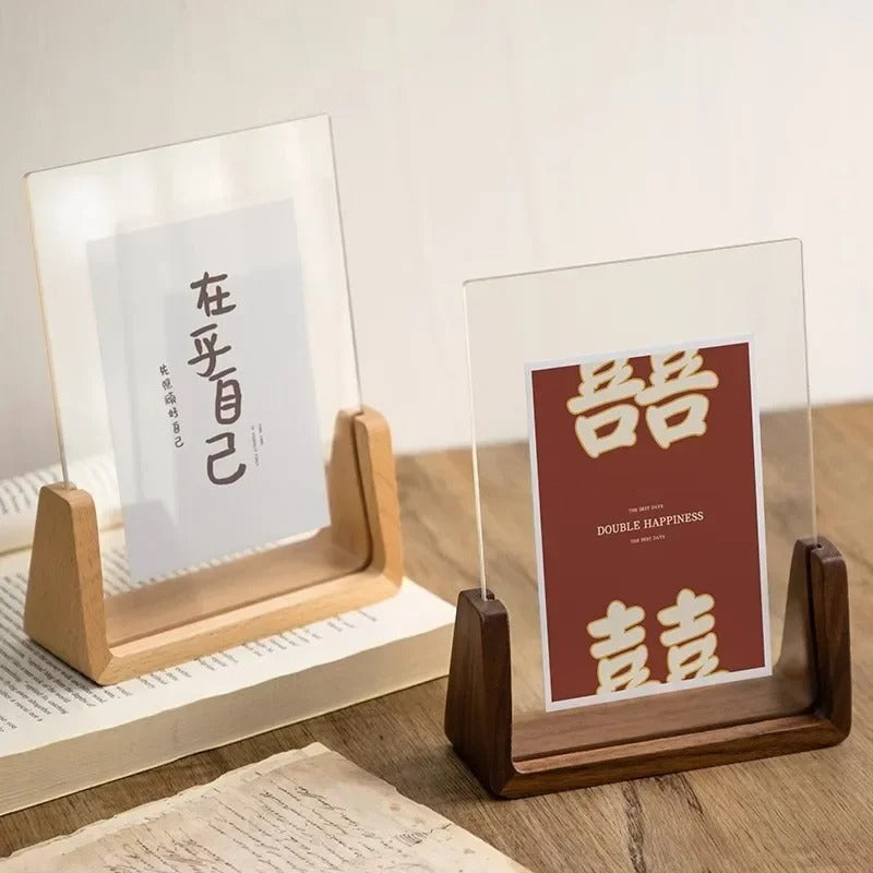 Wooden photo frame – Beech wood - Modern design with acrylic glass