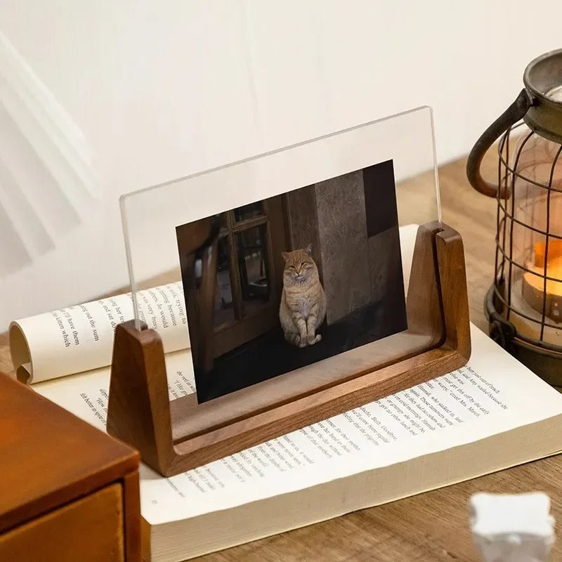 Wooden photo frame – Beech wood - Modern design with acrylic glass