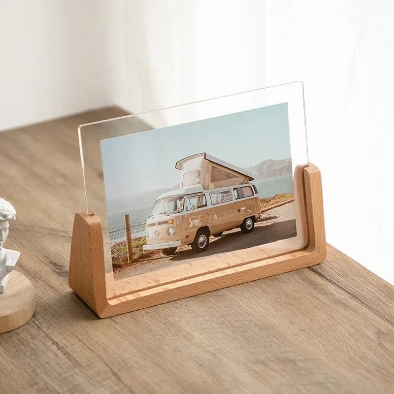 Wooden photo frame – Beech wood - Modern design with acrylic glass