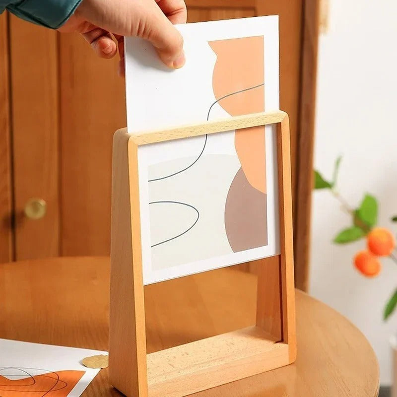 Wooden photo frame – Beech wood - Modern design with acrylic glass