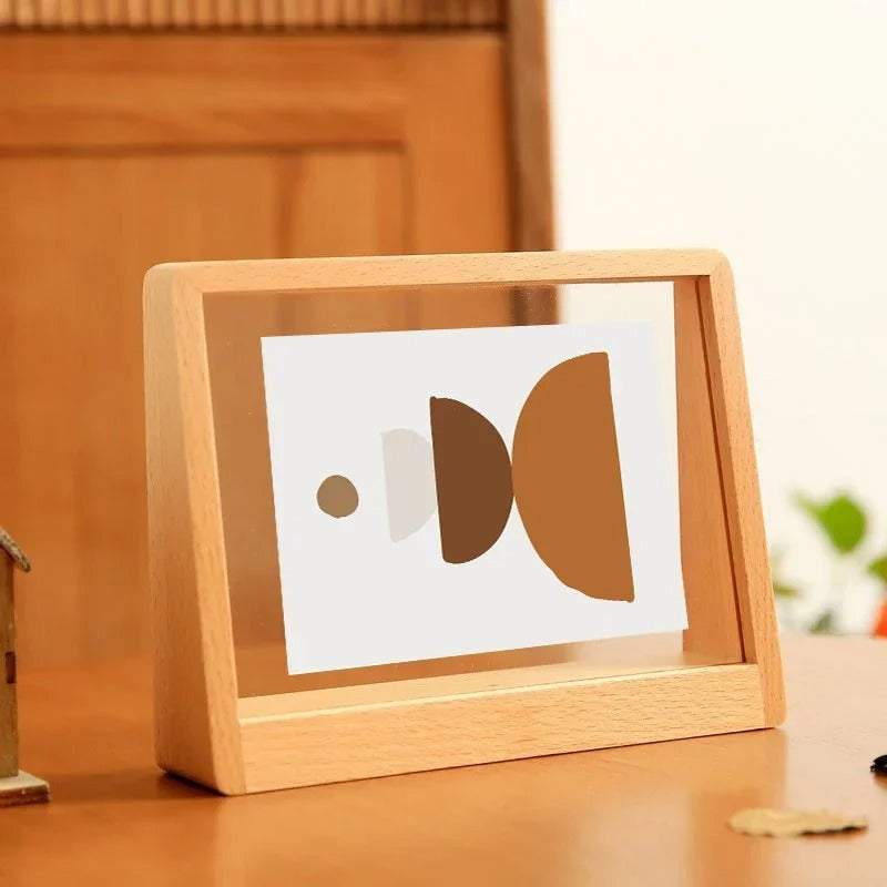 Wooden photo frame – Beech wood - Modern design with acrylic glass