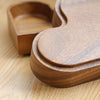 Wooden snack tray – Heart-shaped design – Natural wood – Ideal for gatherings and gifting – 6.7 x 5.9 x 1.2 in