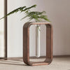 Wooden vase – Glass test tube – Elegant tabletop decor for home or office – 7.1 x 4.7 x 1.8 in
