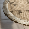 Woven rug – Handcrafted scrim – Vintage Japanese design – Plush and anti-slip – 18 to 39 inch in diameter