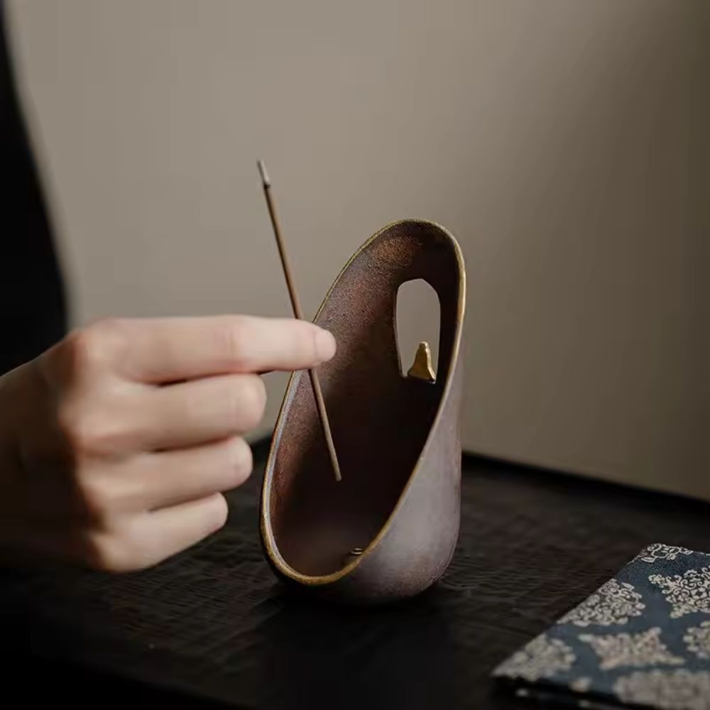 Zen Flow Ceramic Incense Holder