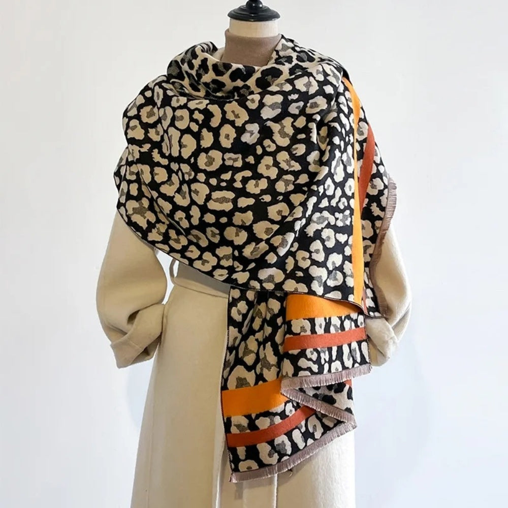 Savanna Style Wool Blend Shawl Scarf