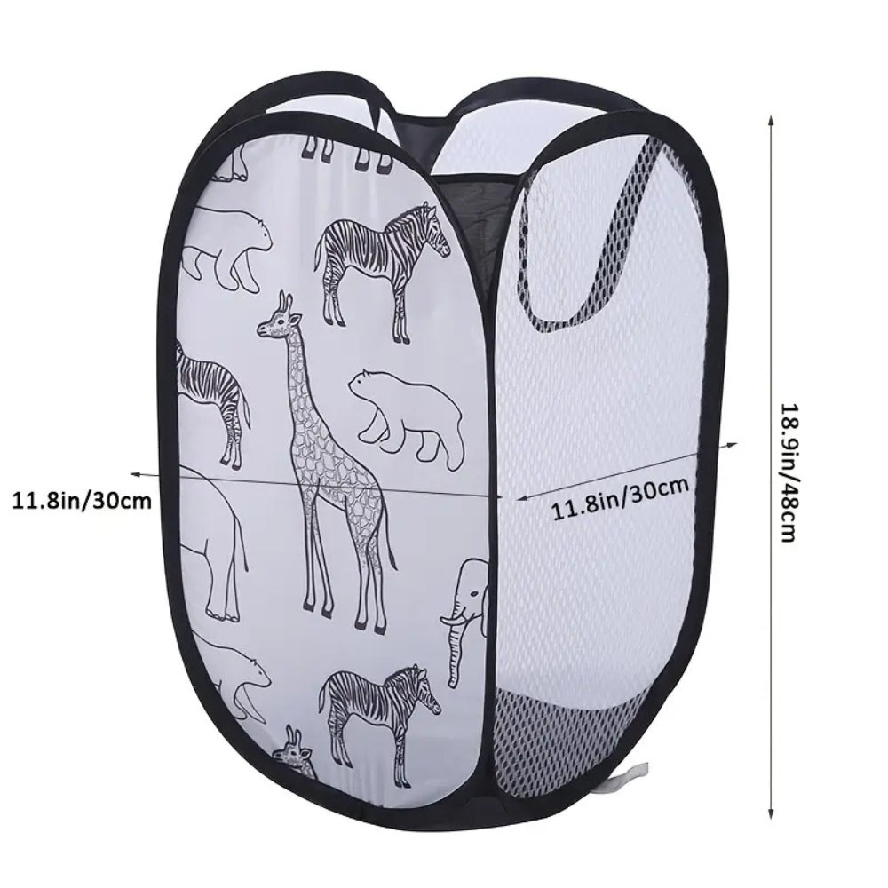 Zoola Animals Mesh Laundry Basket