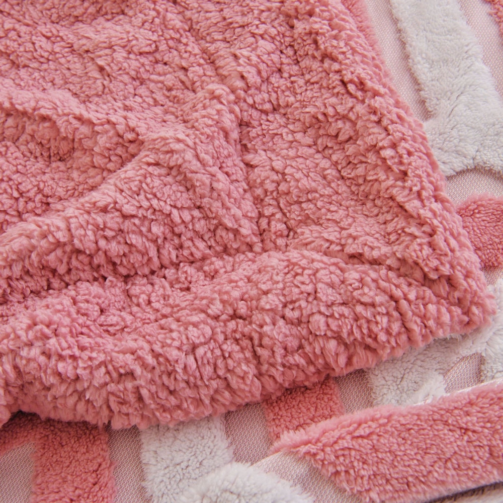 Zyra Double Layer Geometric Throw Blanket