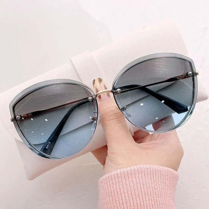 50% OFF | SolarCharm Cat-Eye |  Sunglasses ladies, rimless cat-eye shape UV400