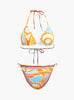 Abstract Print Halter Bikini 3-Piece Sets