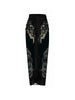 3D Black Floral Bust Decor Printed Swimsuit
