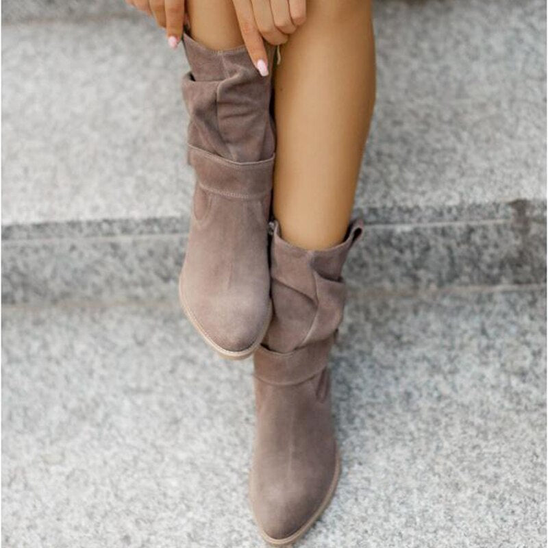 50% OFF | Danna™ |  Zipper ankle boots with low heel