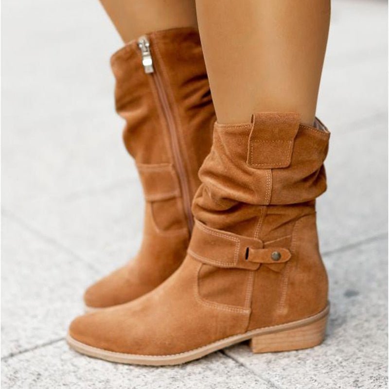 50% OFF | Danna™ |  Zipper ankle boots with low heel